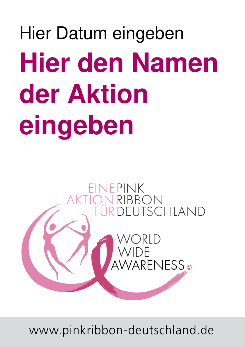 Hilfsmittel Pink Ribbon Deutschland Brustkrebs Sensibilisierungkampagne
